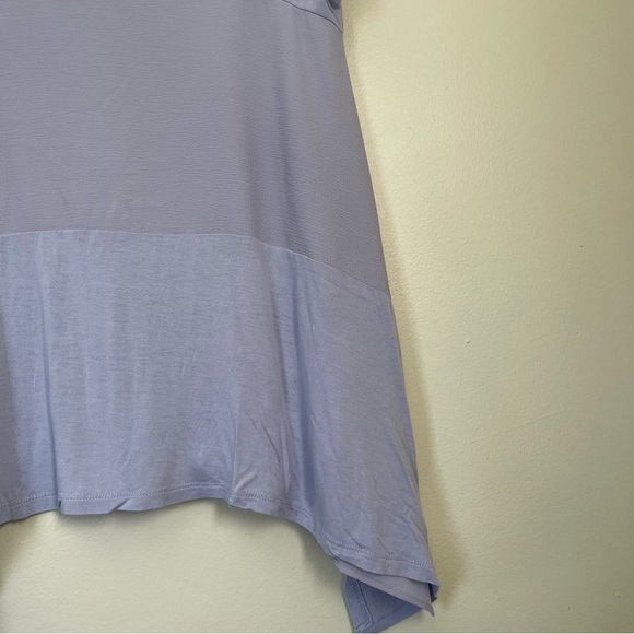 Simply Vera | Lavender Asymmetrical Short Sleeve Top | Size Medium - Picture 6 of 10